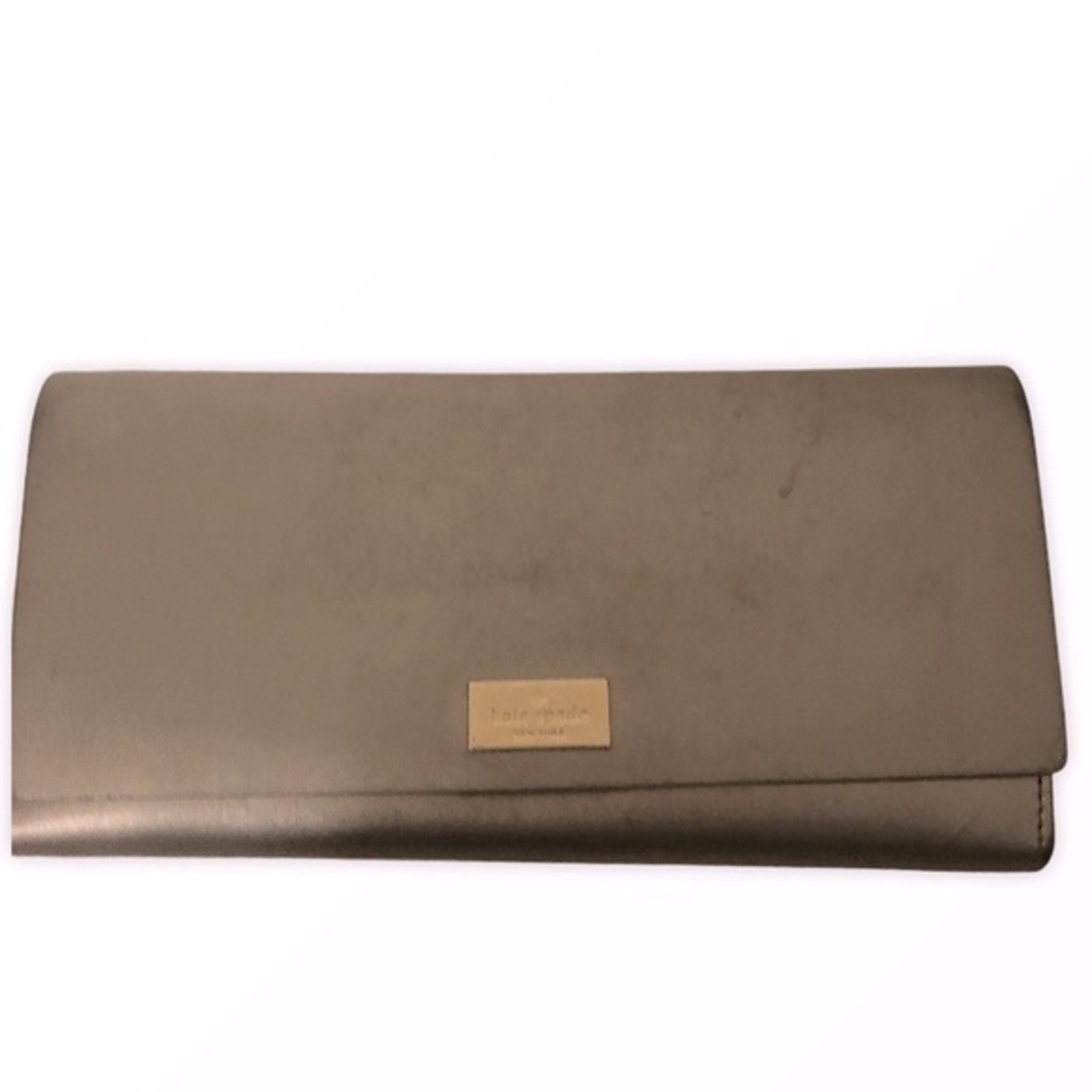 KATE SPADE silver leather wallet